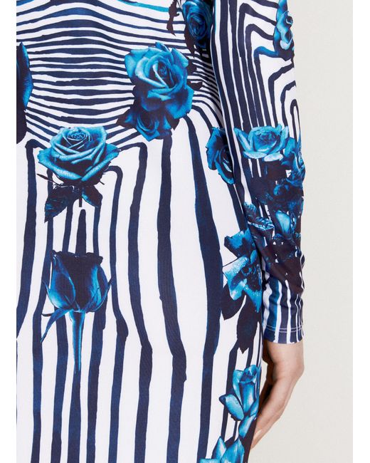 Jean Paul Gaultier Blue Flower Body Morphing Dress