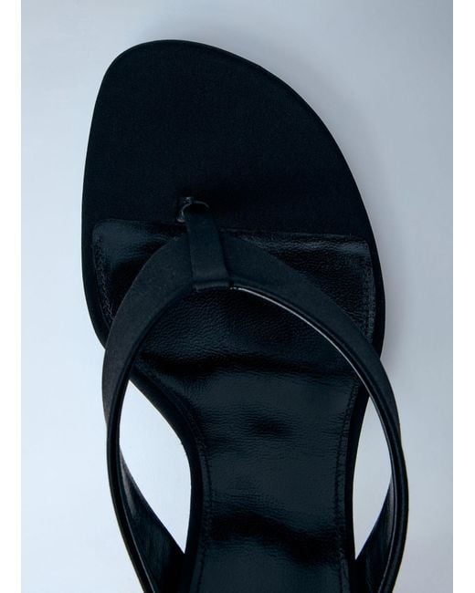 Saint Laurent Black Satin Opyum Mules