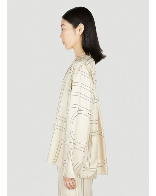 Totême Natural Monogram Pyjama Shirt