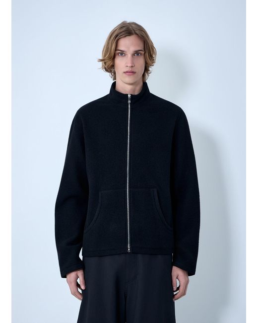 Rier Blue Wool Zip-Up Jacket