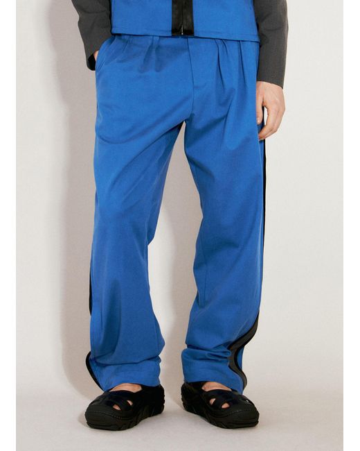 Kiko Kostadinov Blue Ugo Side Pants for men
