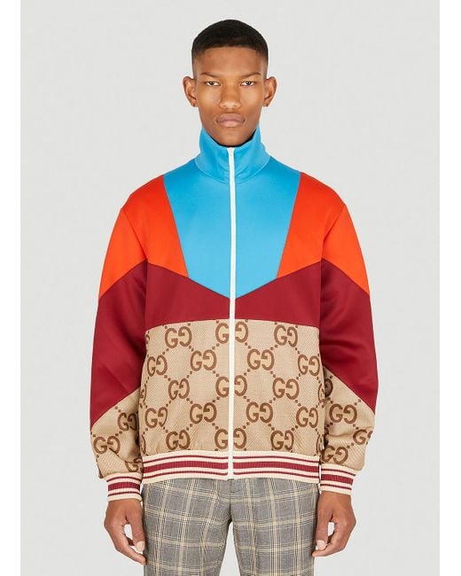 Gucci Red GG Multi Panel Track Jacket for men