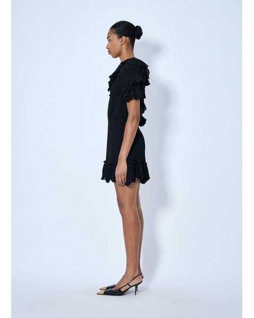 Saint Laurent Blue Asymmetric Mini Dress