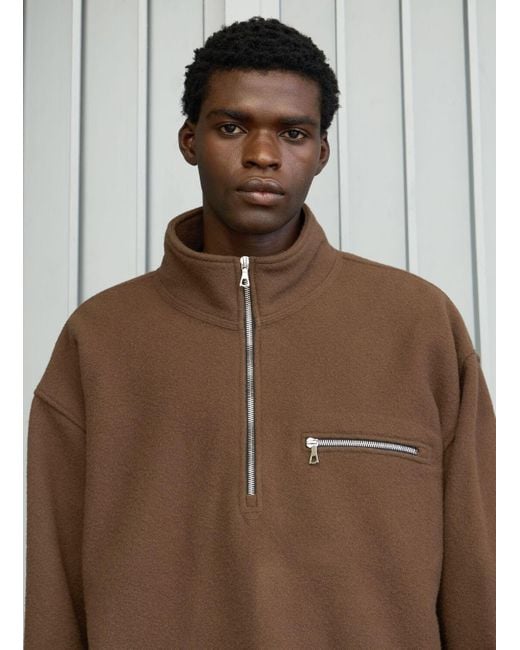 Rier Fleece Sweatshirt in Brown for Men Lyst