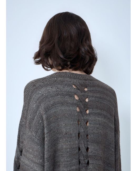 Our Legacy Gray Popover Roundneck Sweater for men