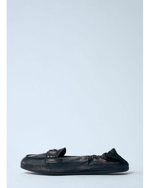 Prada Multicolor Logo Plaque Loafters