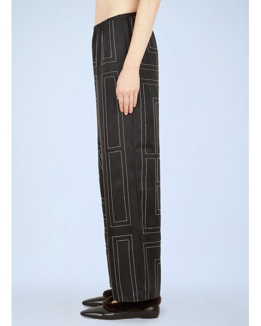 Totême Black Monogram Pants
