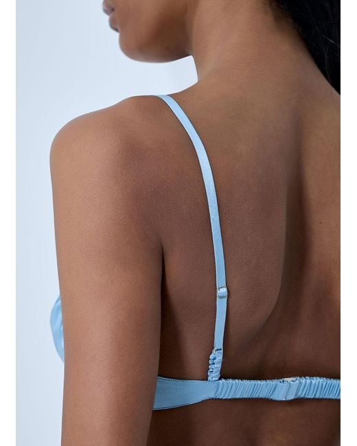 Prada Blue Silk Bralette