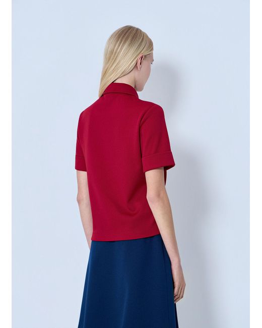 Miu Miu Red Jersey Polo Shirt