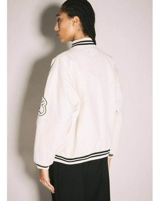 Prada Natural Canvas Bomber Jacket