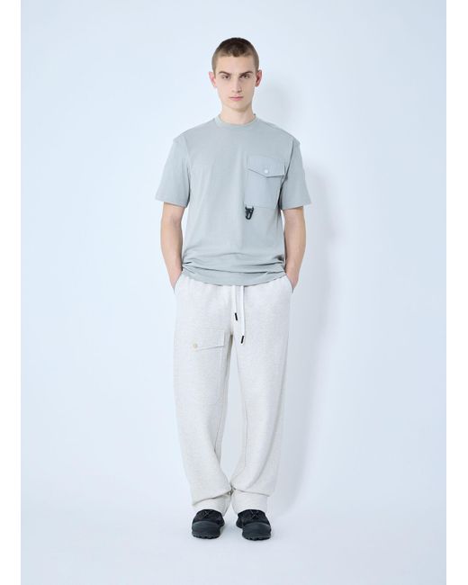 Moncler Blue Logo Patch Track Pants for men