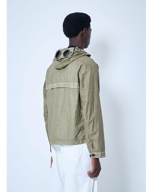 C P Company Multicolor Lino Wax Goggle Jacket for men