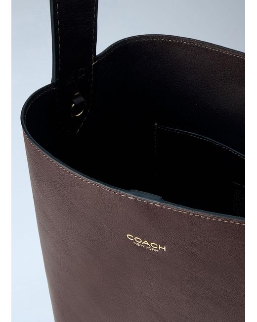 COACH Brown Bleecker Bucket Bag