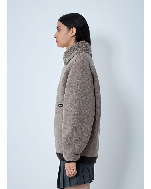 Miu Miu Gray Cotton Fleece Jacket