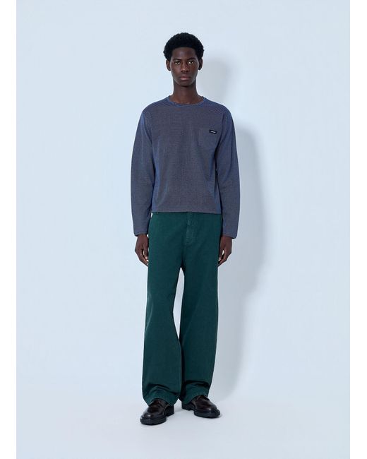 Miu Miu Blue Relaxed-Fit Trousers for men