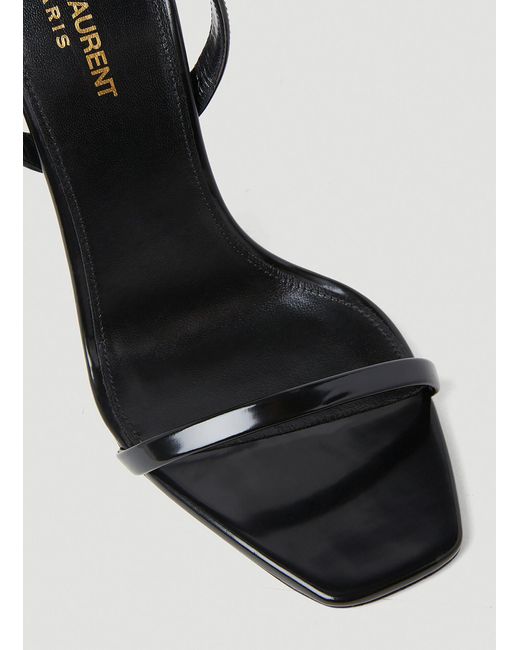 Saint Laurent Black Opyum Slingback High Heel Sandals