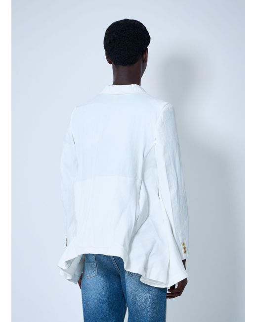 Comme des Garçons White Double-breasted Blazer for men