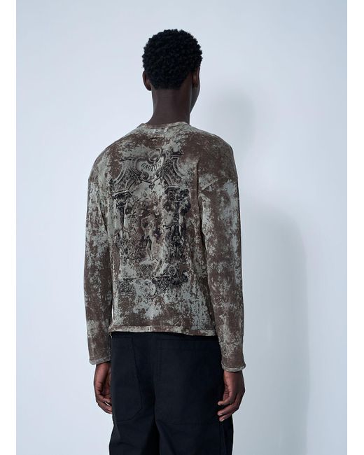 Jean Paul Gaultier Gray Mãdaillon Mesh Top for men