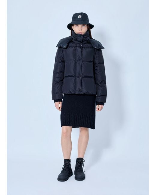 Moncler Blue Castlenew Hooded Down Jacket