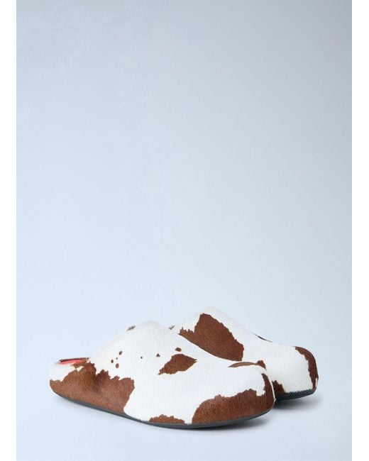 Marni White Fussbett Sabot