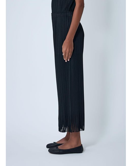 Pleats Please Issey Miyake Blue Fringe Pleated Pants