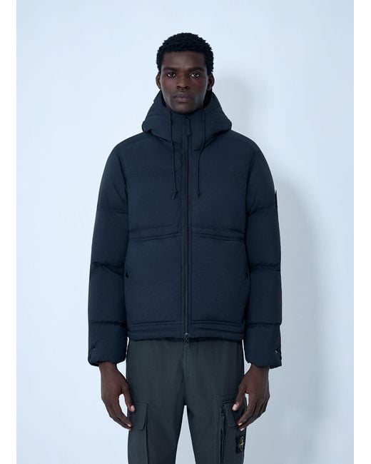 Stone Island Blue Short Matt Ripstop Corduraâ Parka Jacket for men