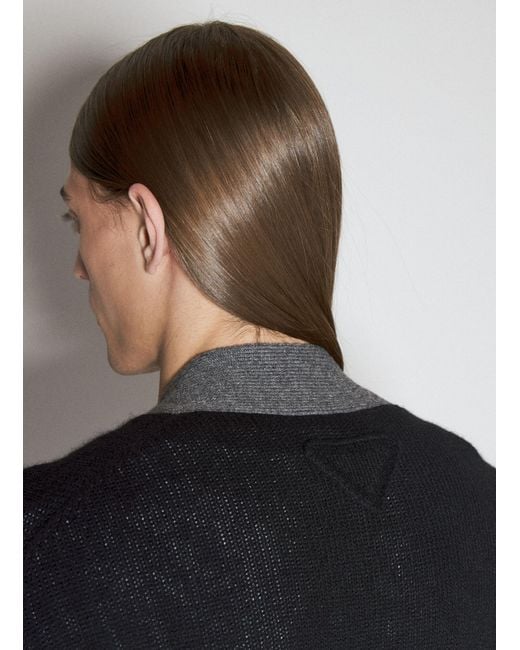 Prada Black Cashmere Cardigan for men