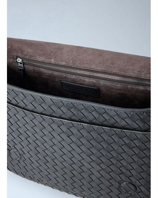 Bottega Veneta Black Veneto Large Messenger Bag for men