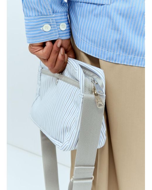 Comme des Garçons Blue X Porter Striped Ripstop Crossbody Bag for men
