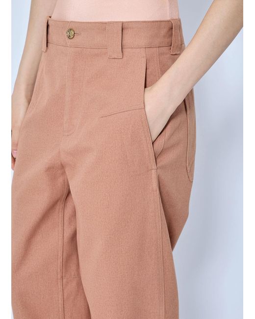 Chloé Pink Wide-leg Barrel Trousers