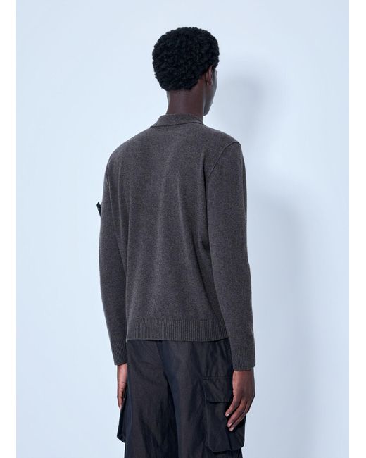 Stone Island Blue Long Sleeve Polo for men