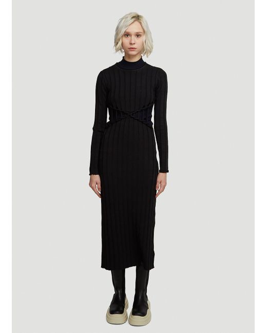 Dion Lee Synthetic X Braid Reversible Mid Length Dress In Black Lyst Australia 