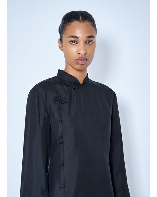 Rohe Blue Pankou Closure Silk Top