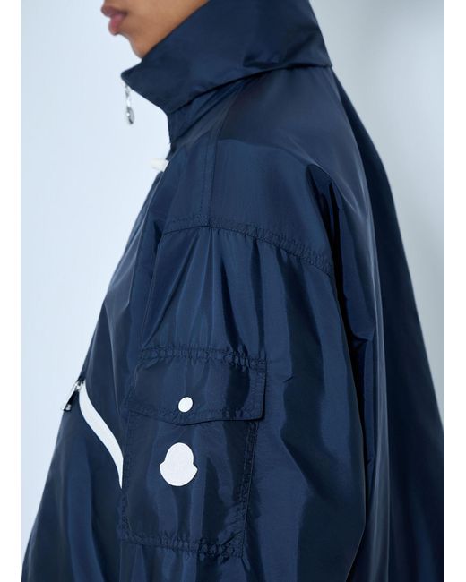 Moncler Blue Marmacy Hooded Rain Jacket