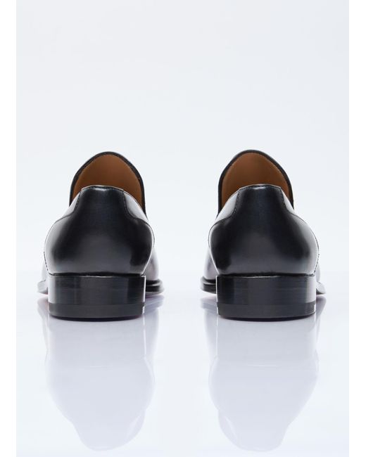 The Row White Enzo Leather Loafers