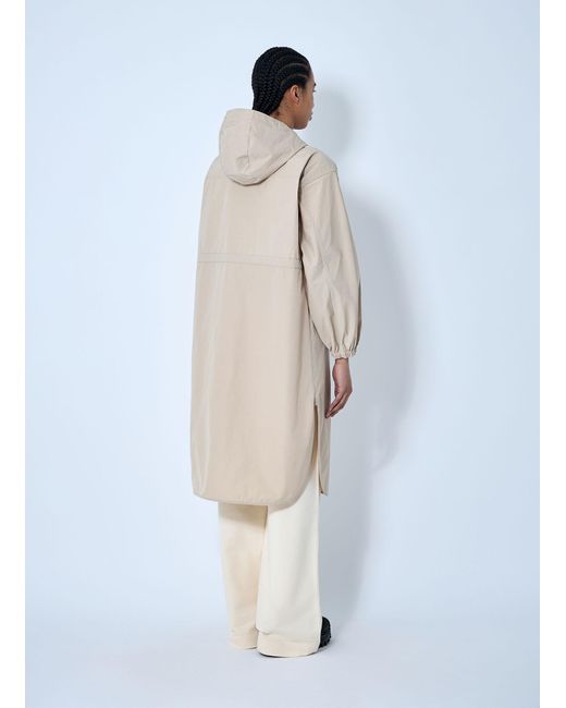 Moncler White Peronne Long Parka Jacket