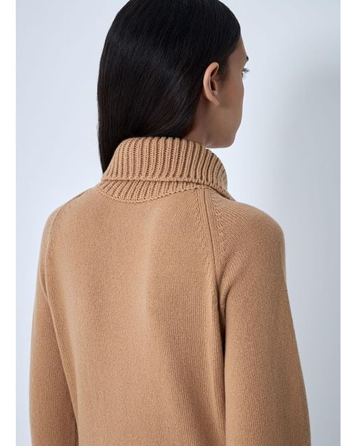 Moncler Brown Cashmere-And-Wool-Blend Sweater