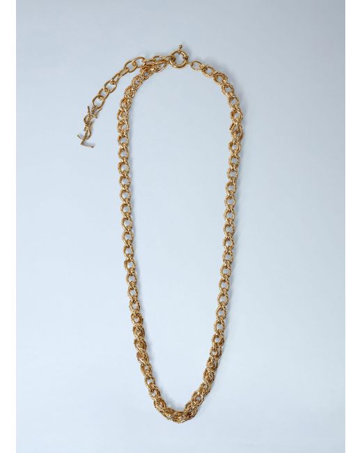 Saint Laurent Blue Rope Chain Necklace