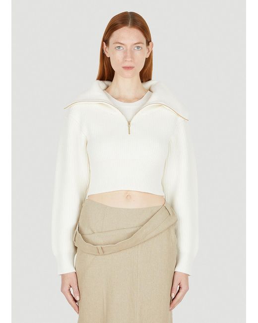 Jacquemus Wool La Maille Risoul Sweater in White - Lyst