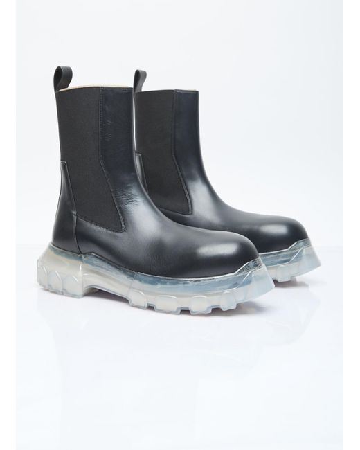 Rick Owens Black Beatle Bozo Tractor Boots for men