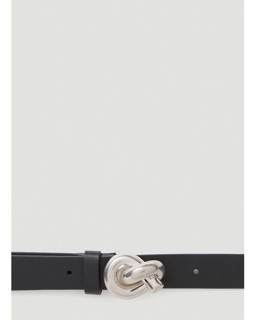 Bottega Veneta White Knot Leather Belt