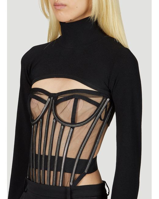 Dolce & Gabbana Black Kim High Neck Bolero