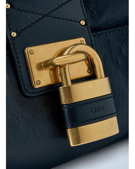 Chloé Blue Chloé Paddington Grained Shoulder Bag