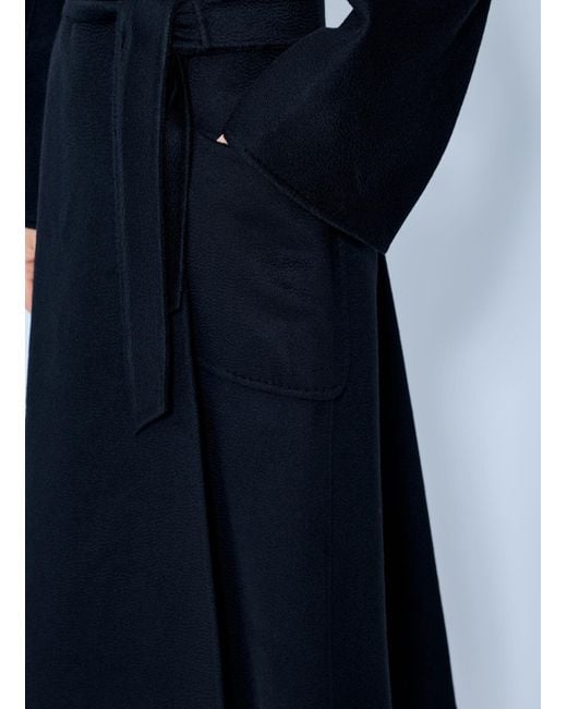 Max Mara Blue Belted Cashmere Coat