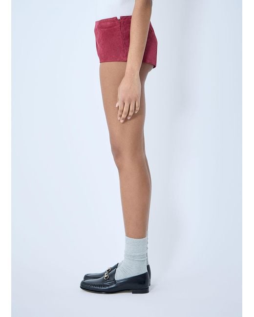 Gucci Blue Suede Mini Shorts