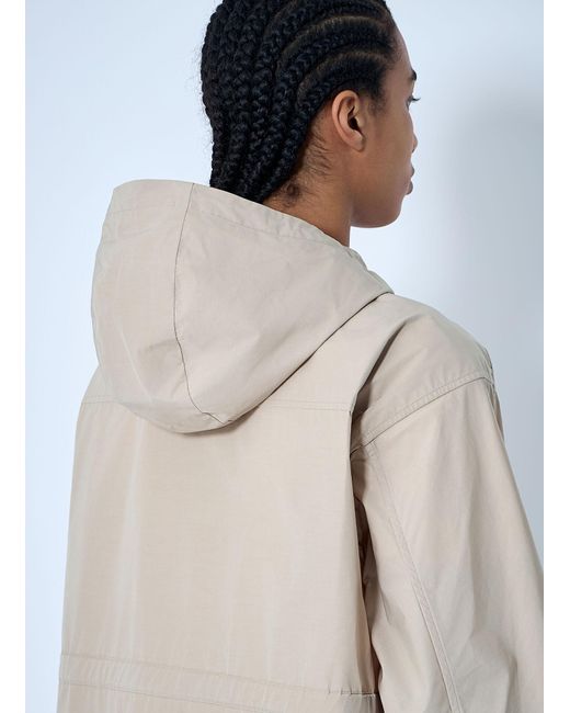 Moncler White Peronne Long Parka Jacket