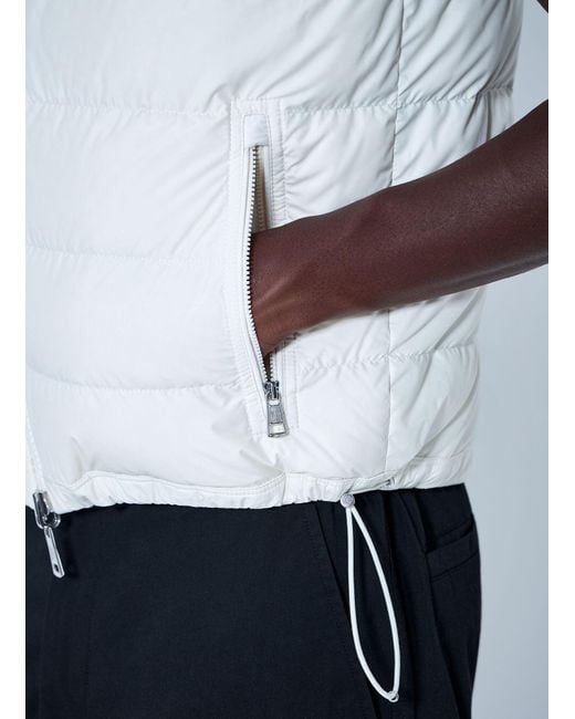 Moncler White Gienah Reversible Wool Blend Down Gilet for men