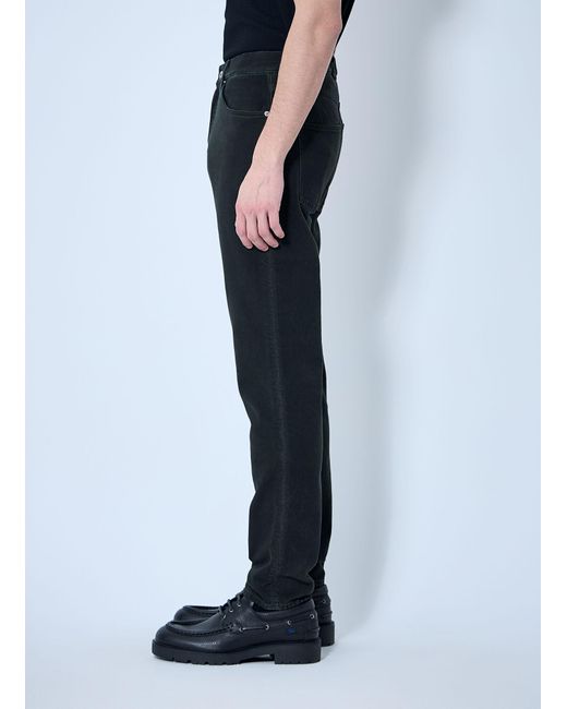 Burberry Blue Logo Patch Jeans for men