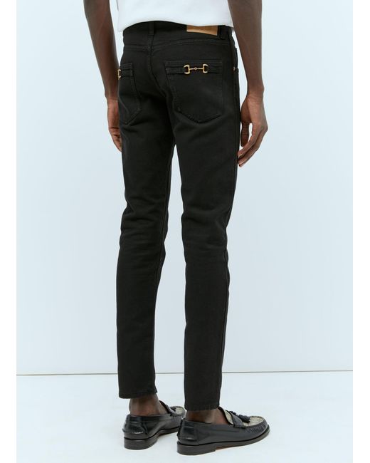 Gucci Black Horsebit Jeans for men