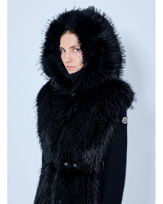 Moncler Blue Textured Wool-blend Coat